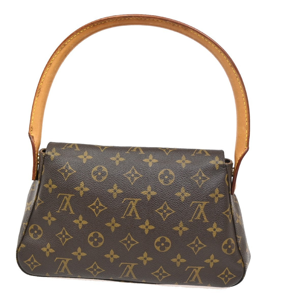 LOUIS VUITTON Mini Looping Hand Bag Monogram Leather Brown USA M51147 13CA555