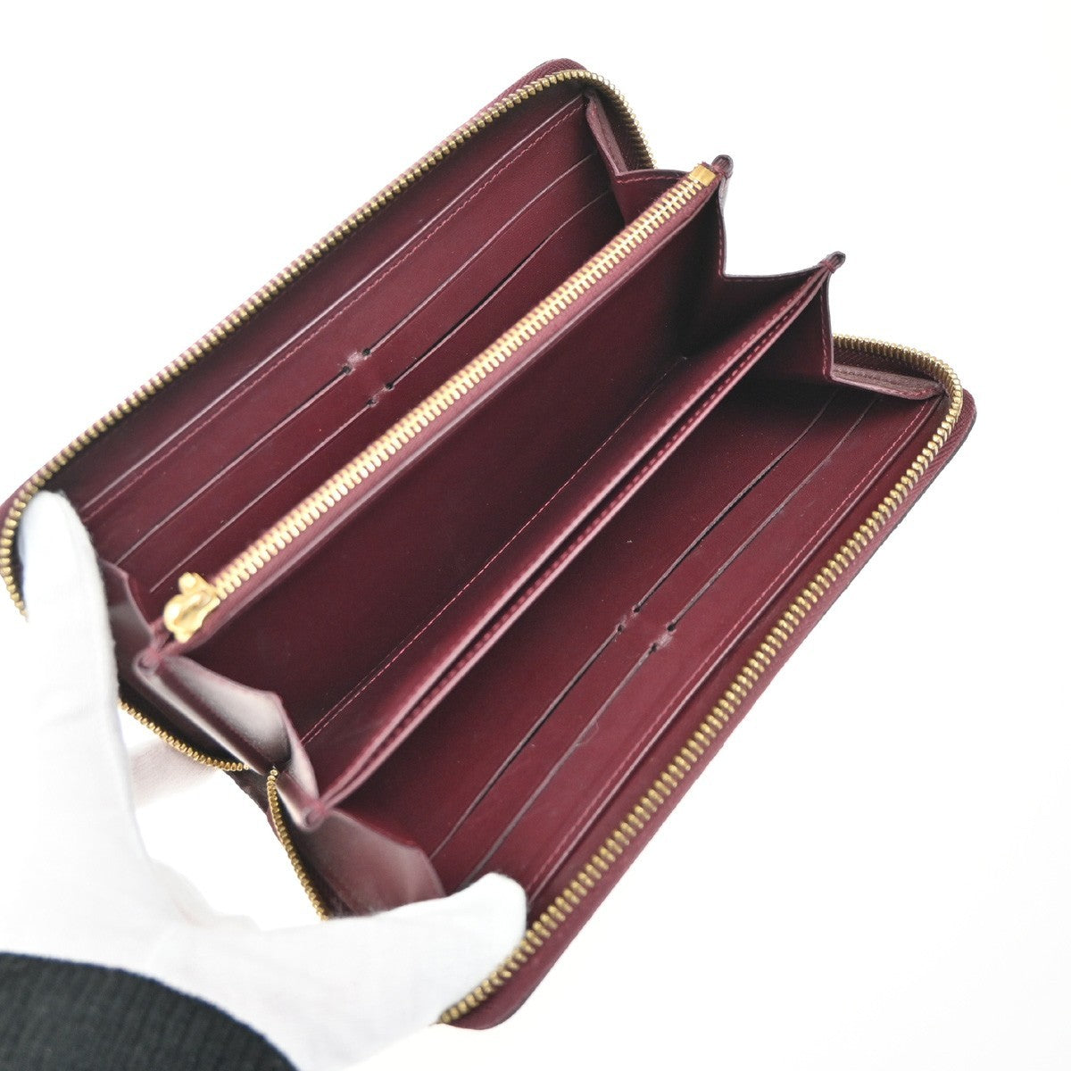 11.Live LOUIS VUITTON 2 Set Zippy Wallet Coin Case Monogram Vernis 66KP531