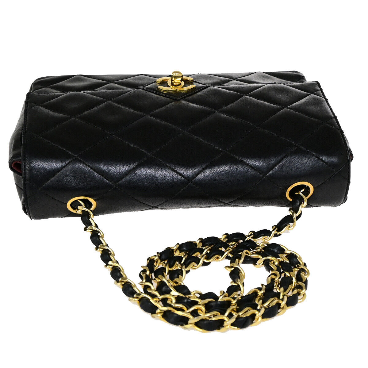 CHANEL CC Logo Matelasse 23 Chain Shoulder Bag Leather Black GHW 644RK608