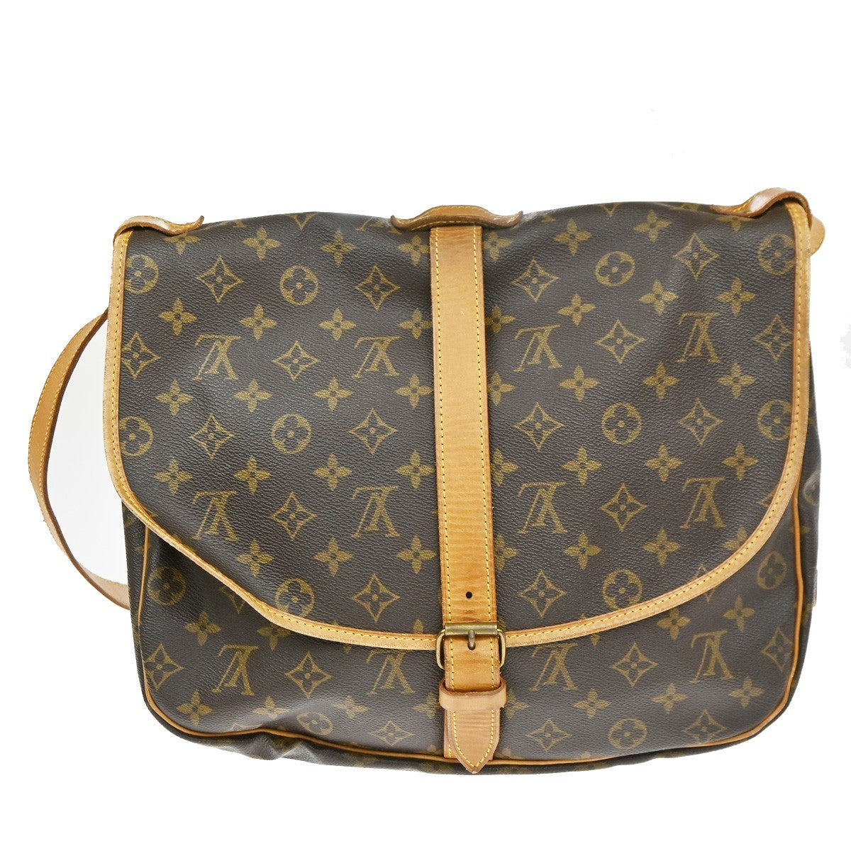 LOUIS VUITTON Saumur 35 Shoulder Bag Monogram Leather BN France M42254 70TA659