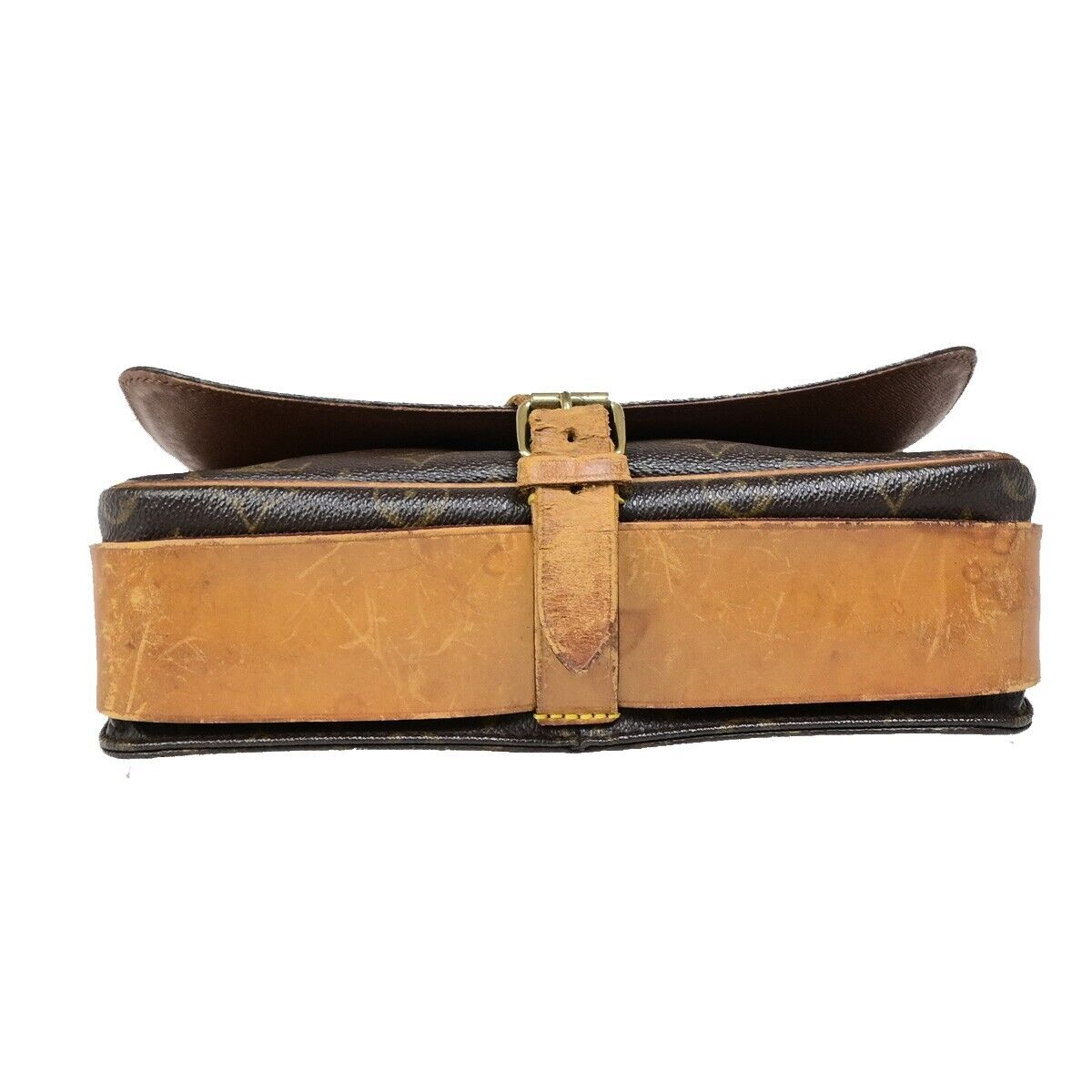 LOUIS VUITTON Cartouchiere GM Shoulder Bag Monogram Leather Brown M51252 65EB522