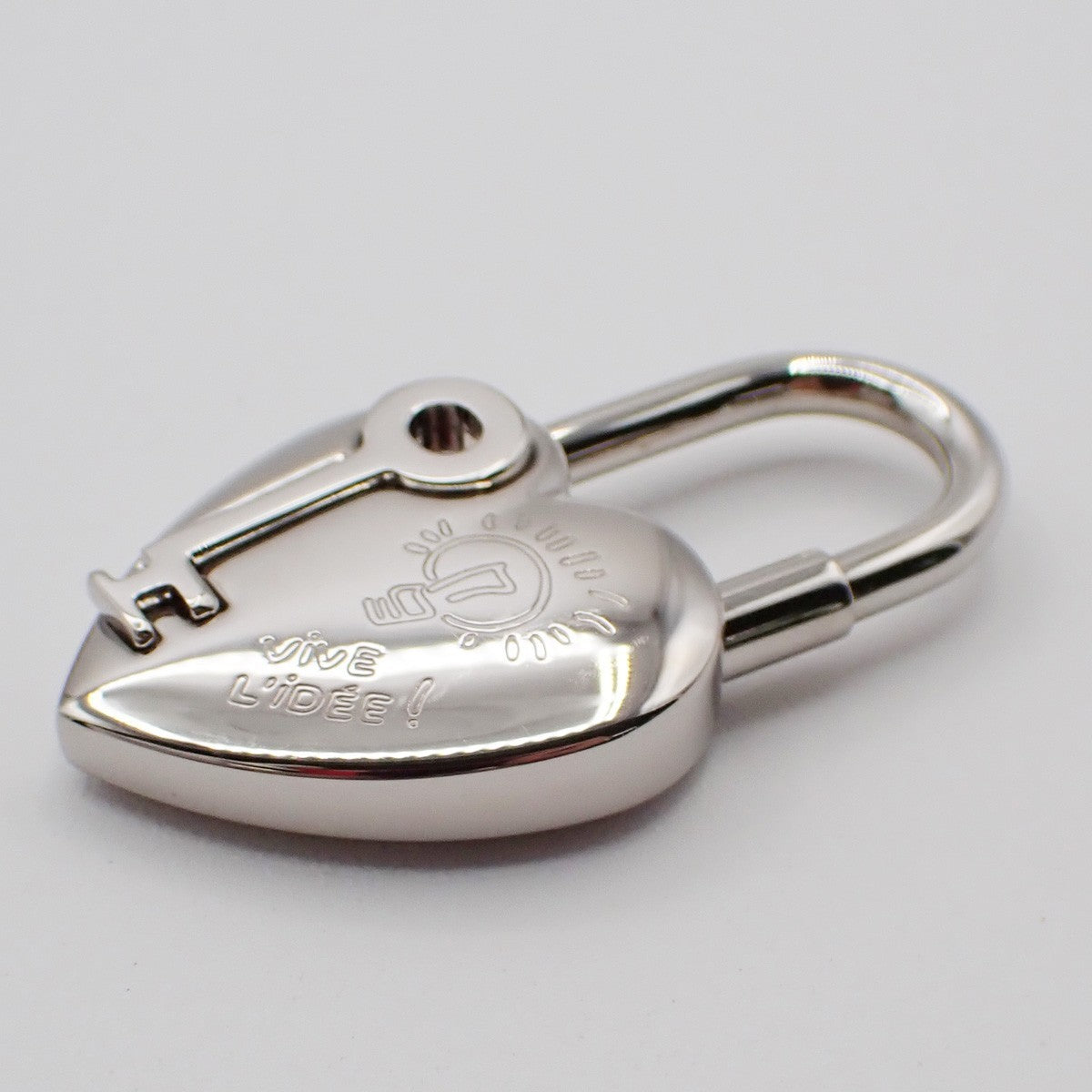 HERMES Annee De La Fantaisie Cadena Bag Charm Stainless Steel Silver 32RF659