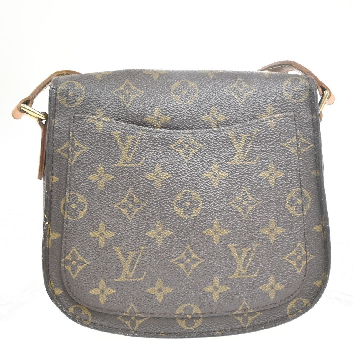 LOUIS VUITTON Saint Cloud MM Shoulder Bag Monogram Leather Brown M51243 34MA375