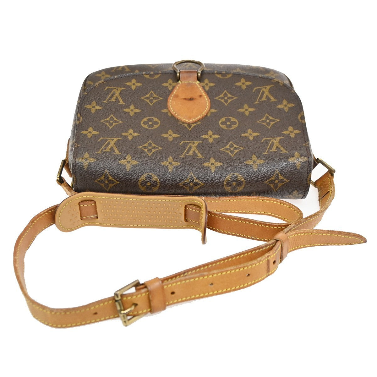 LOUIS VUITTON Saint Cloud GM Shoulder Bag Monogram Leather Brown M51242 80CA689