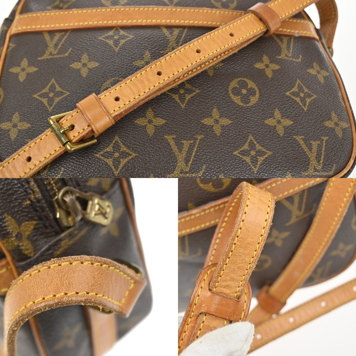 LOUIS VUITTON Senlis Shoulder Bag Monogram Leather Brown France M51222 88YJ195
