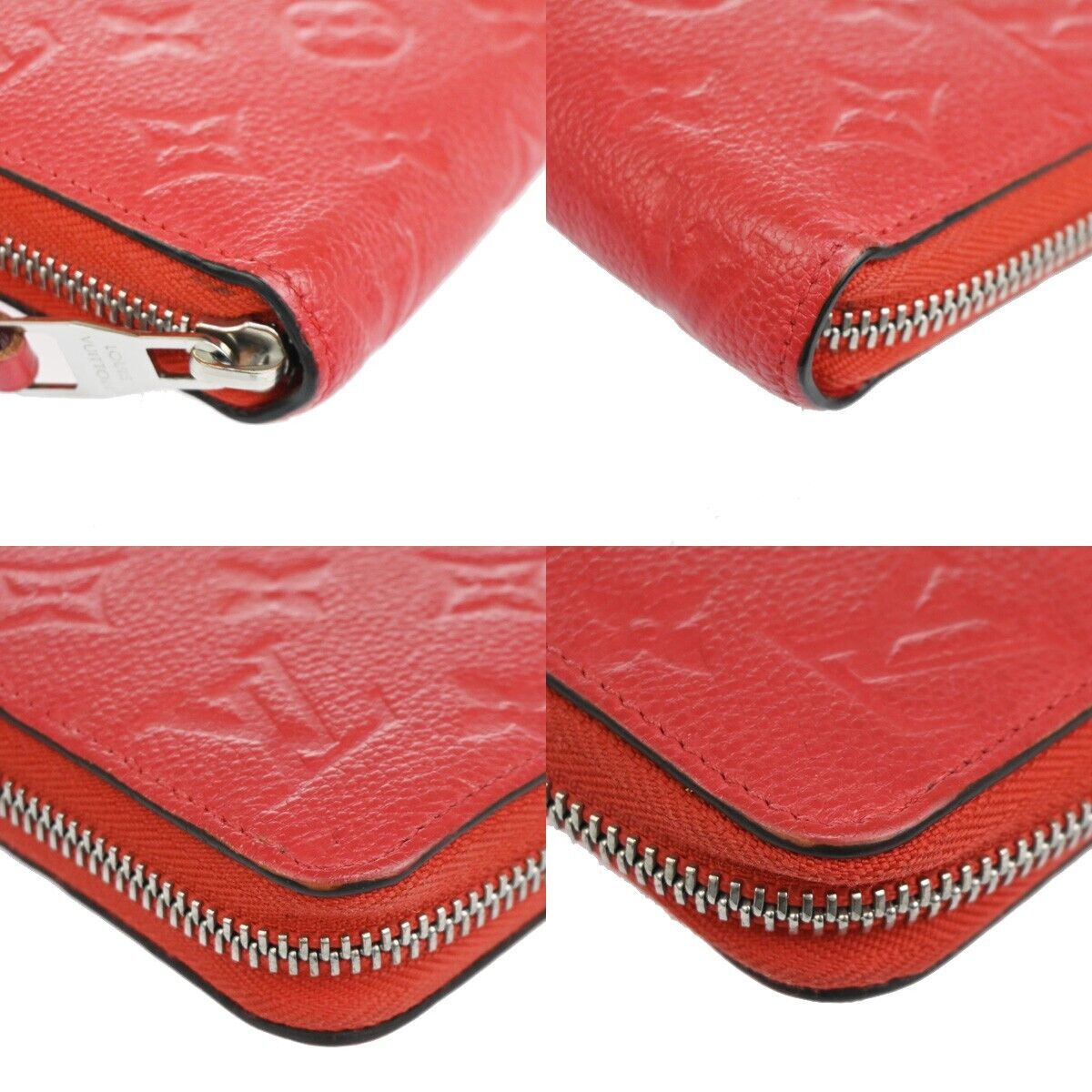 LOUIS VUITTON Long Zippy Wallet Monogram Empreinte Leather Cherry 34RH618