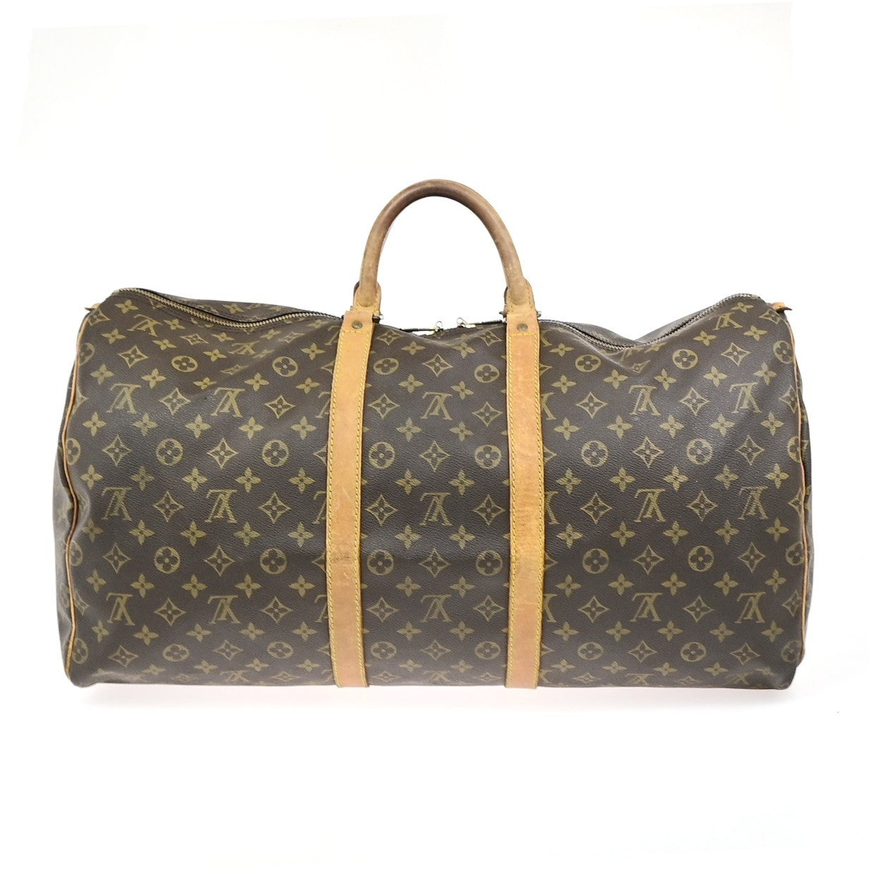 LOUIS VUITTON Keepall 55 Travel Hand Bag Monogram Leather Brown M41424 35YJ255