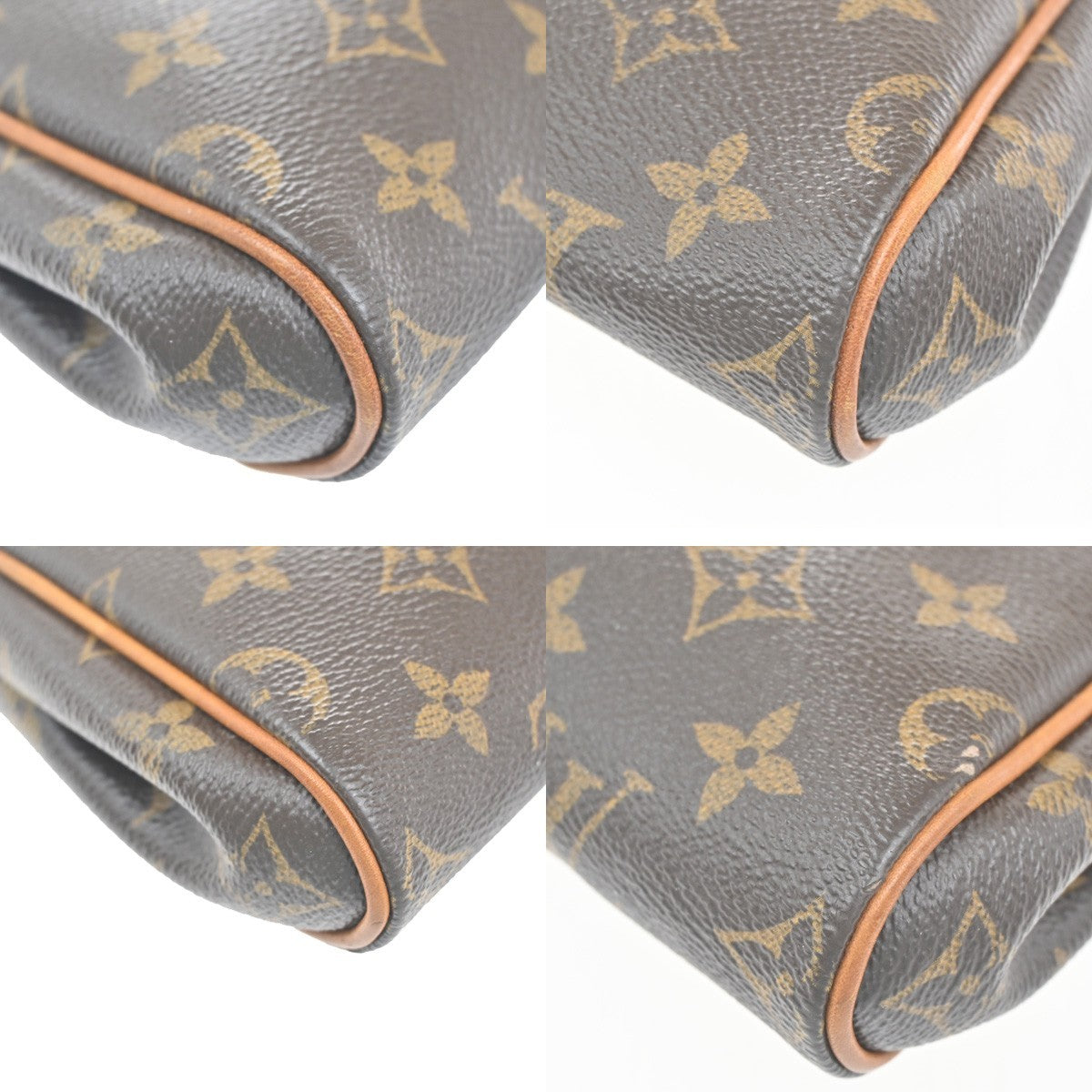 LOUIS VUITTON Eva 2Way Chain Shoulder Bag Monogram Leather Brown M95567 96KC617