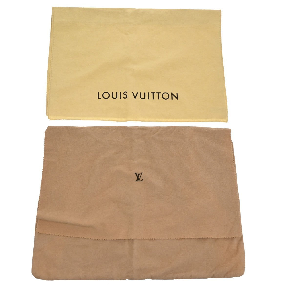 LOUIS VUITTON Logo 10 Set Dust Bag Canvas Cotton Beige Brown 08KB597