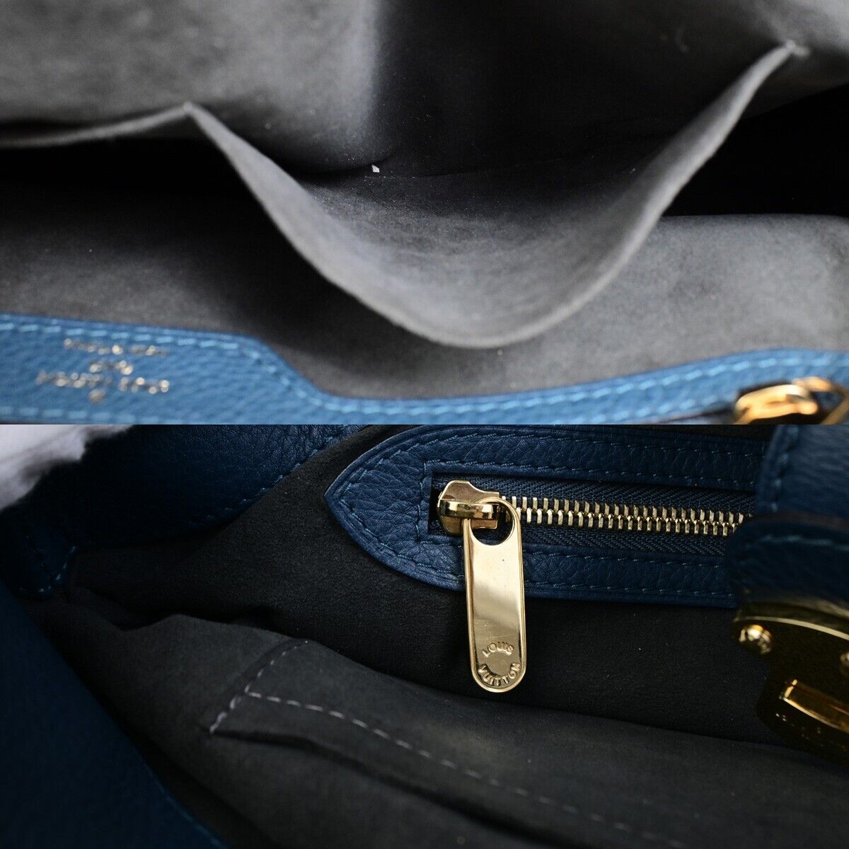 LOUIS VUITTON Cirrus PM  Shoulder Bag Mahina Leather Marine France M9706 12SJ512