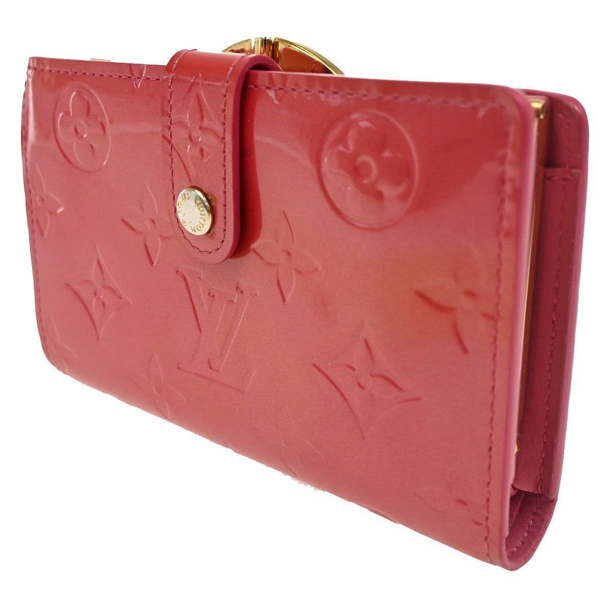 LOUIS VUITTON Porte-Monnaie Viennois Wallet Monogram Vernis Pink M9141F 63TA447