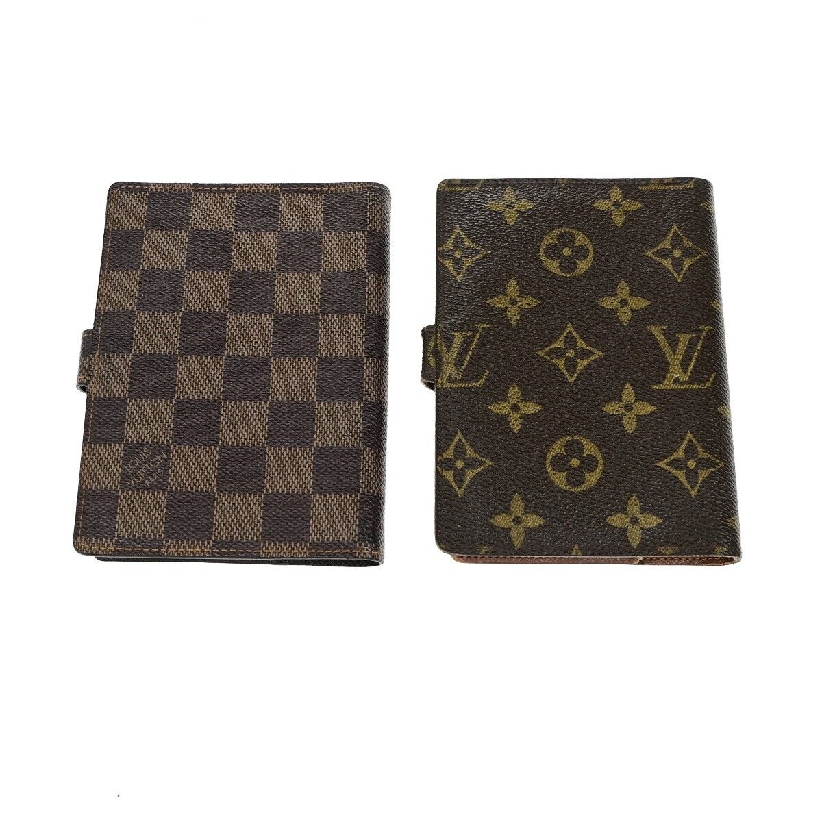 LOUIS VUITTON Agenda PM Day Planner Cover Monogram Damier Ebene Brown 04ED975
