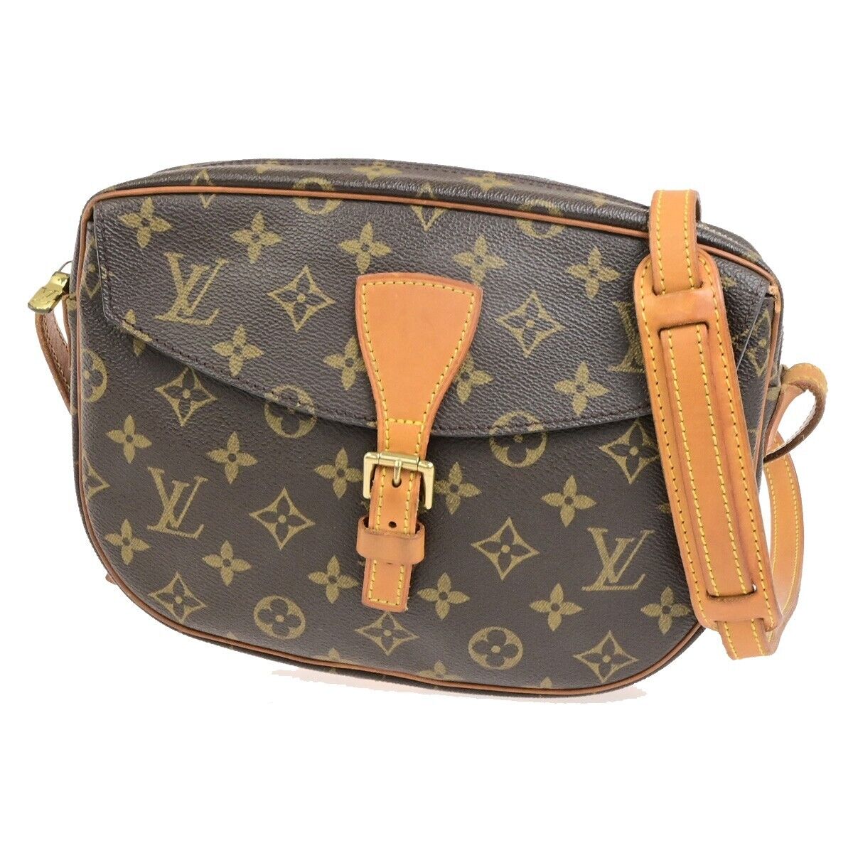 LOUIS VUITTON Jeune Fille MM Shoulder Bag Monogram Leather Brown M51226 80ED804