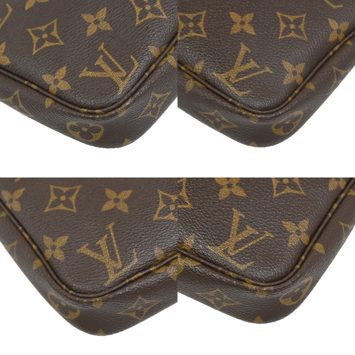 LOUIS VUITTON Pochette Accessoires Hand Bag Monogram Leather BN M51980 72PA024