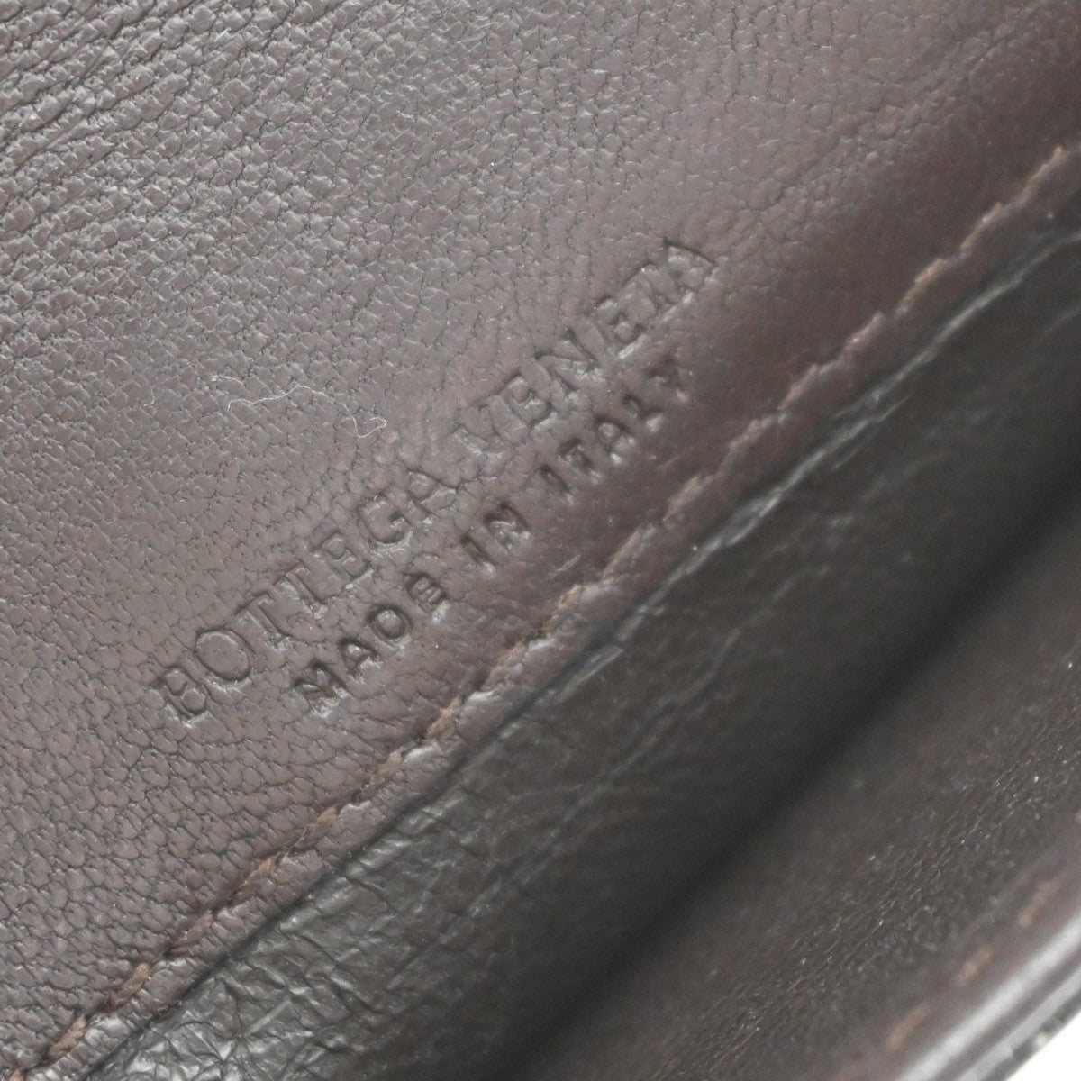 BOTTEGA VENETA INTRECCIATO Compact Coin Case Wallet Leather Brown Italy 07EG227