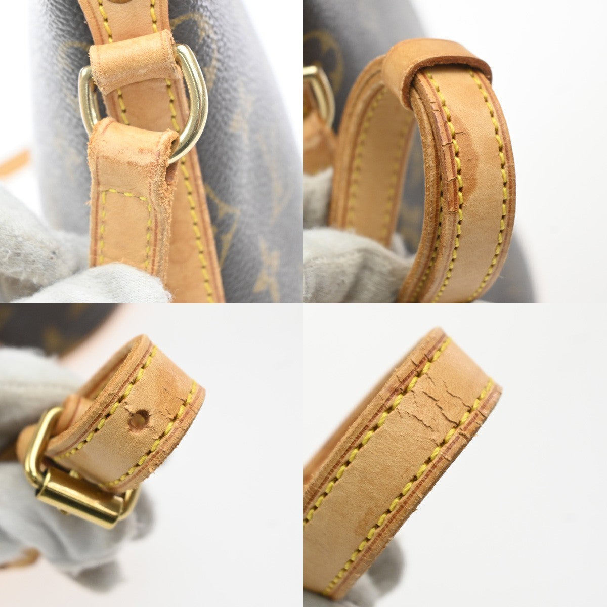 LOUIS VUITTON Logo Drouot Shoulder Bag Monogram Leather Brown M51290 77MA510