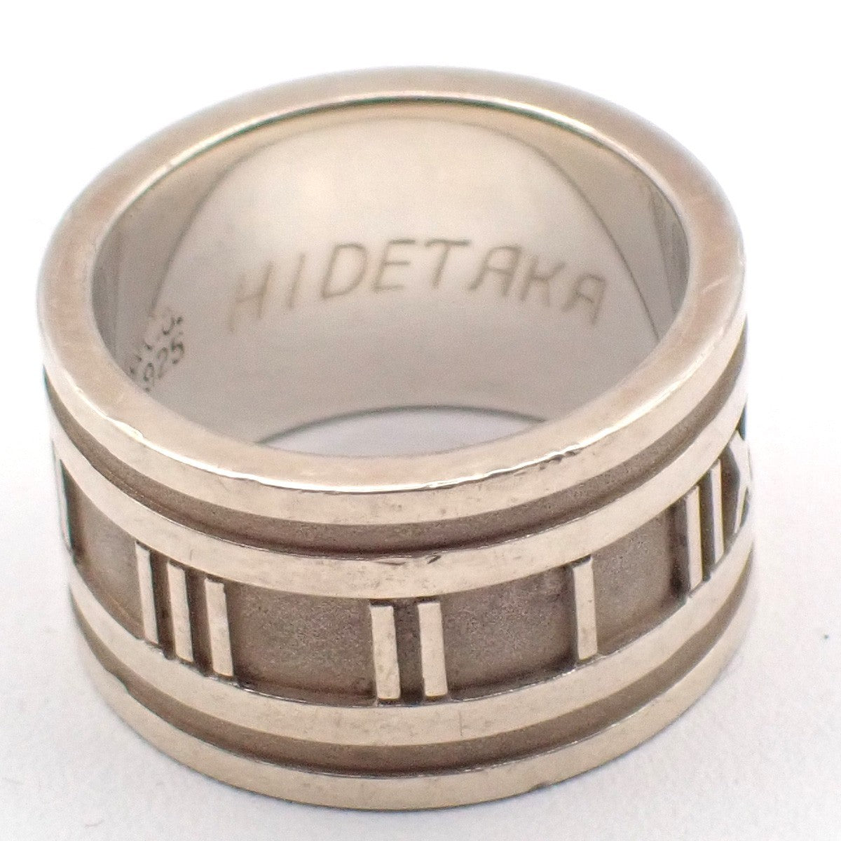 Tiffany & Co. Logo Roman Numerals Atlas Ring US Size 7.5 Silver Ag 925 09KP560