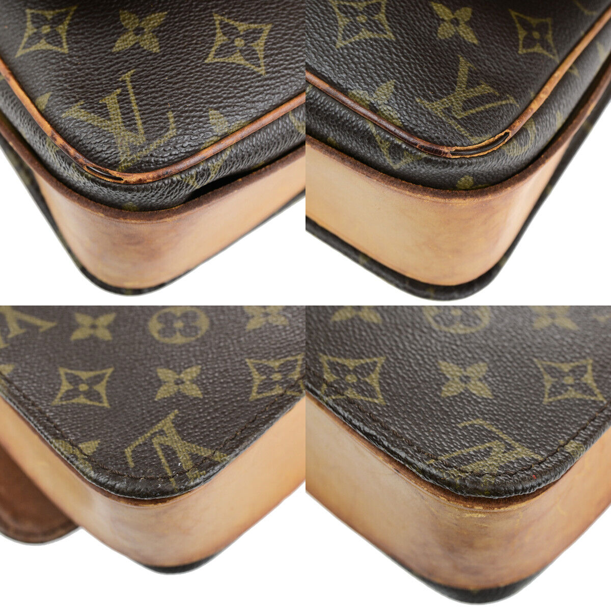 LOUIS VUITTON Cartouchiere GM Shoulder Bag Monogram Leather Brown M51252 60YG597