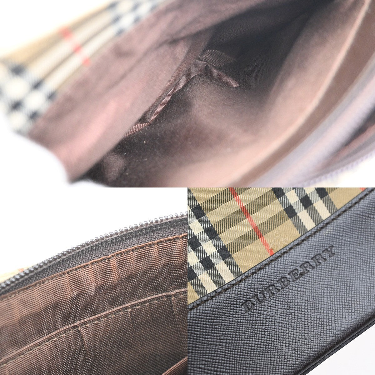 BURBERRY Logo Nova Check Shadow Horse Shoulder Bag Canvas Leather BE BN 83RL997