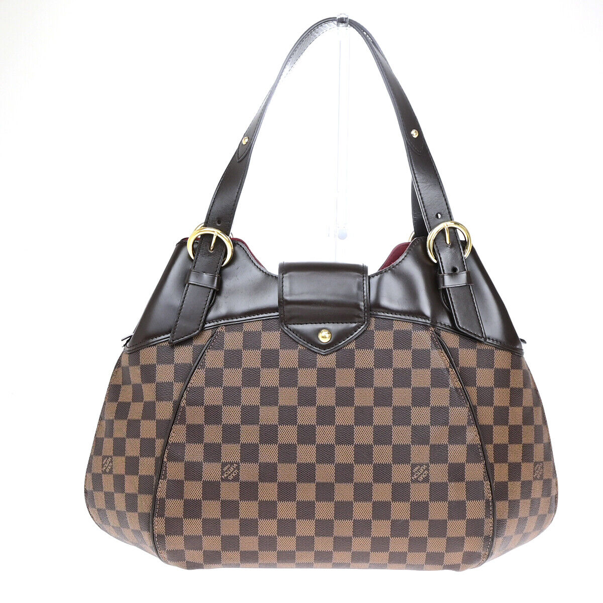 LOUIS VUITTON Sistina GM Shoulder Bag Damier Ebene Leather Brown N41540 93YE731