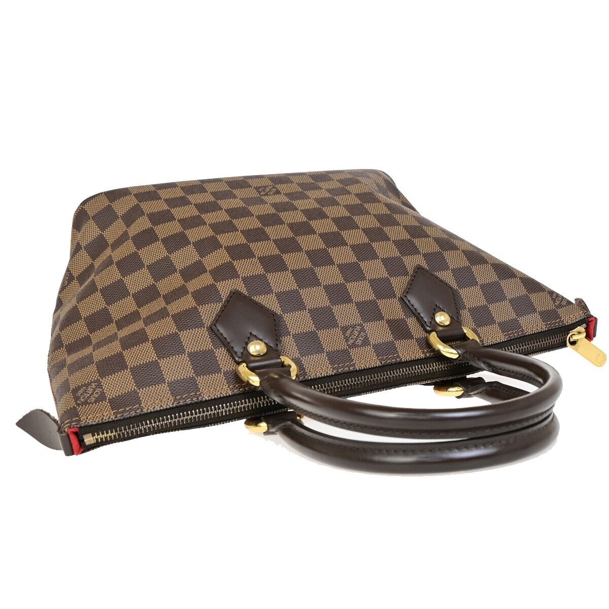 LOUIS VUITTON Saleya PM Hand Bag Damier Ebene Leather Brown N51183 52FB181