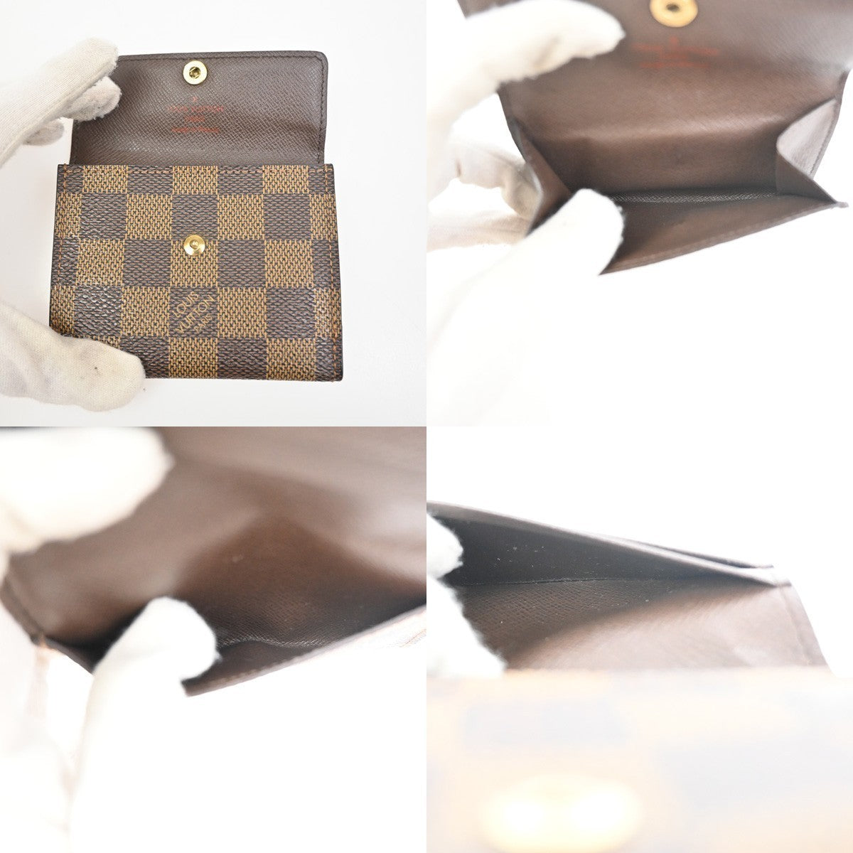 LOUIS VUITTON Ludlow Trifold Mini Wallet Damier Leather Brown N62925 38TA541