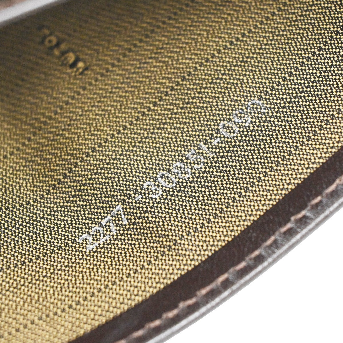 FENDI Logo Zucca Pattern Long Bifold Wallet Canvas Leather Brown 69KP025