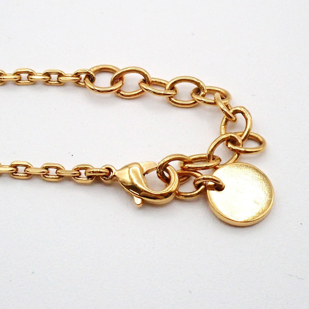 CHRISTIAN DIOR Petit CD Necklace Metal Gold Finish Imitation Pearl GHW 30RL866