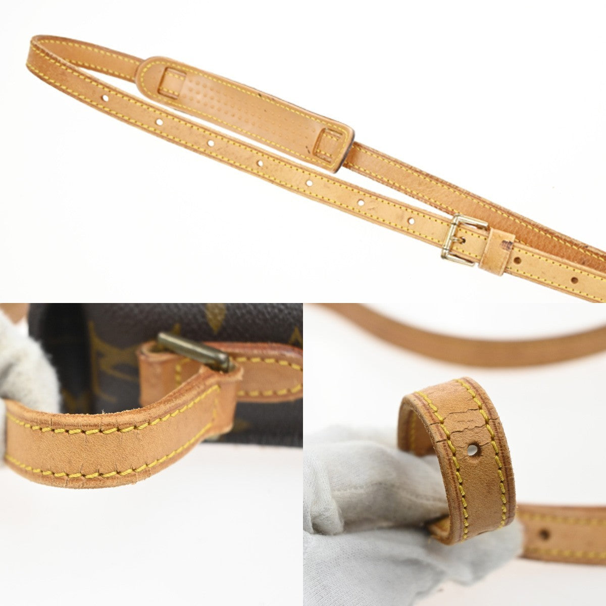 LOUIS VUITTON Mini Saint Cloud Shoulder Bag Monogram Leather BN M51244 32MA505