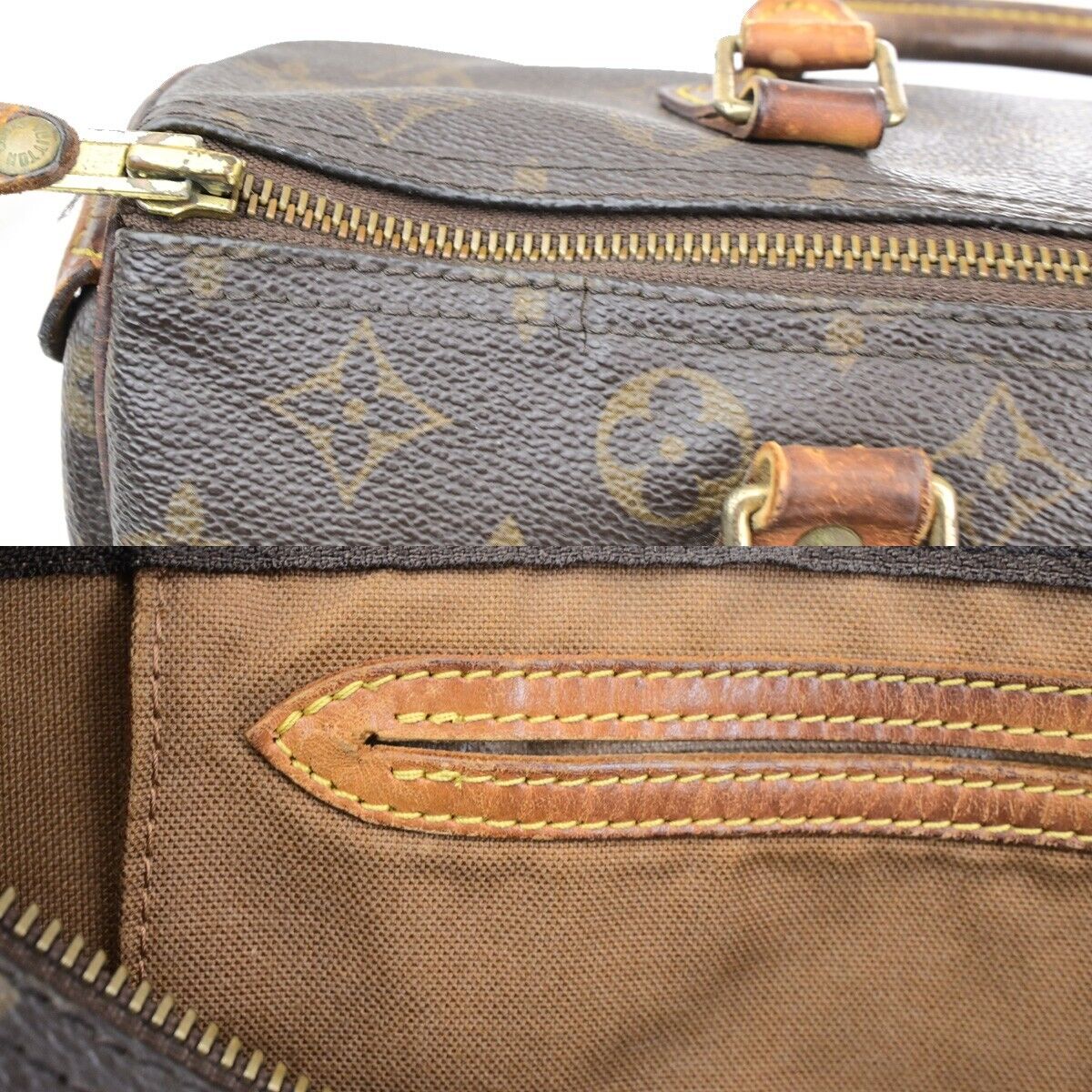 LOUIS VUITTON Speedy 30 Travel Hand Bag Monogram Leather Brown M41526 69ED105