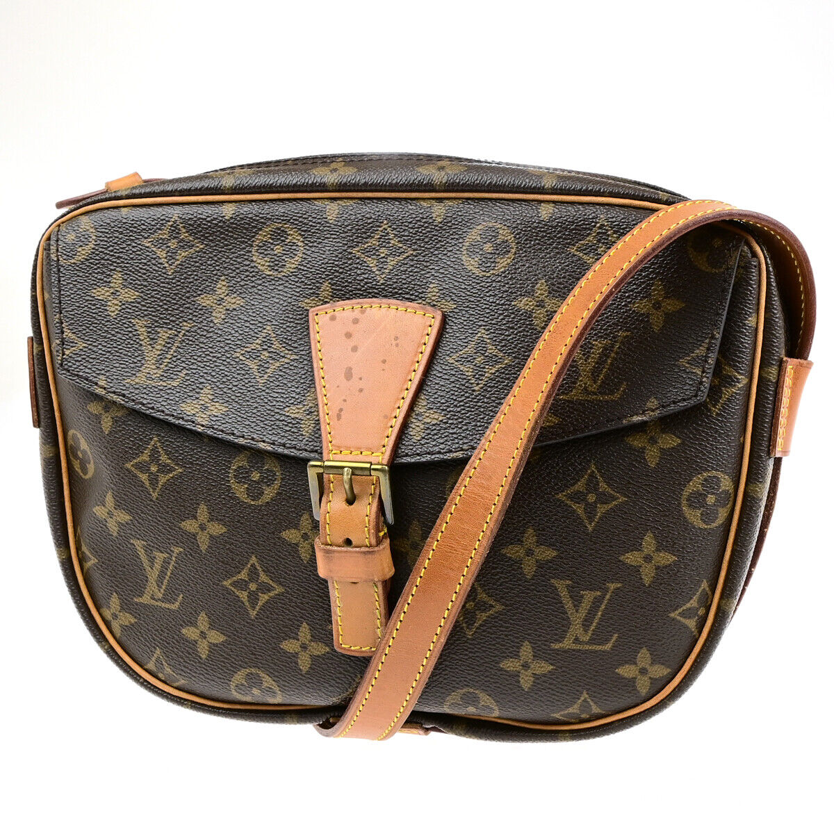 LOUIS VUITTON Jeune Fille GM Shoulder Bag Monogram Leather Brown M51225 37YG600