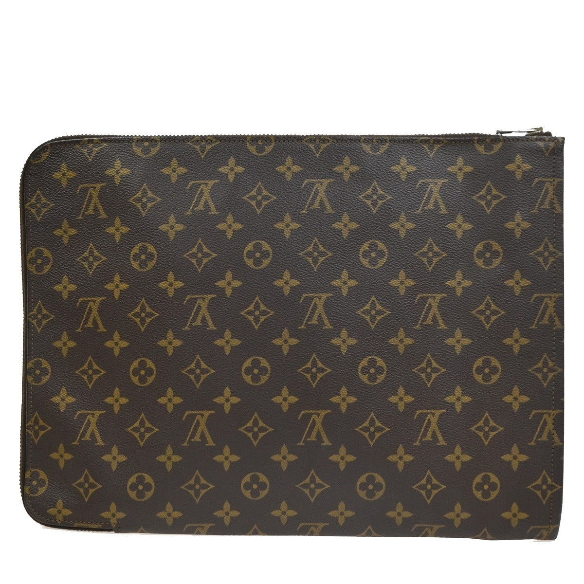 LOUIS VUITTON Poche Documents Clutch Bag Monogram Leather Brown M53456 61CA947
