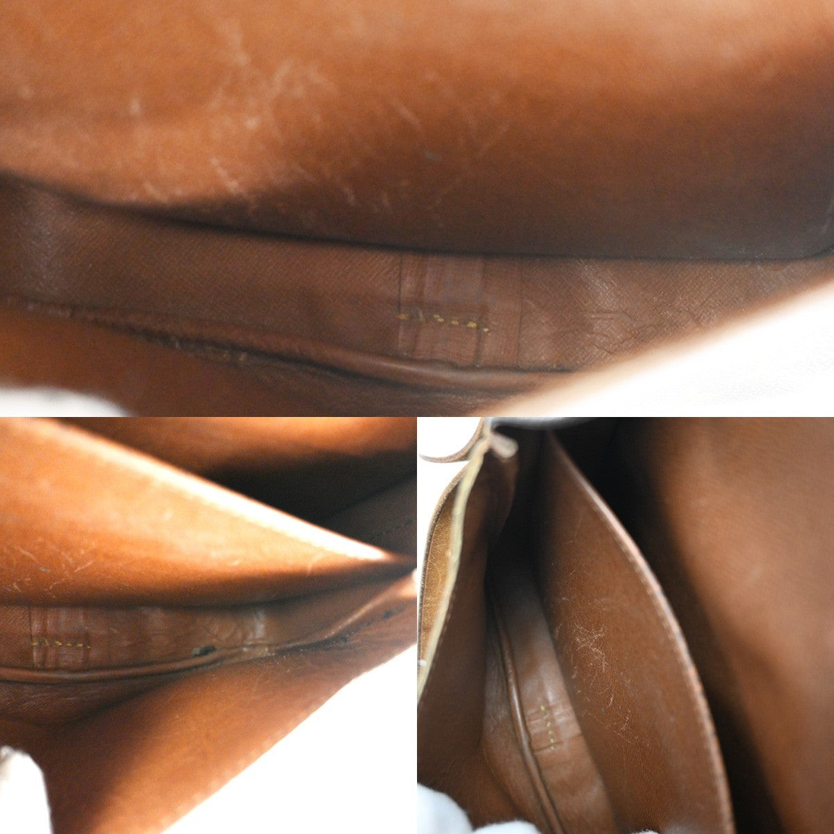 LOUIS VUITTON Cartouchiere MM Shoulder Bag Monogram Leather Brown M51253 30CA972