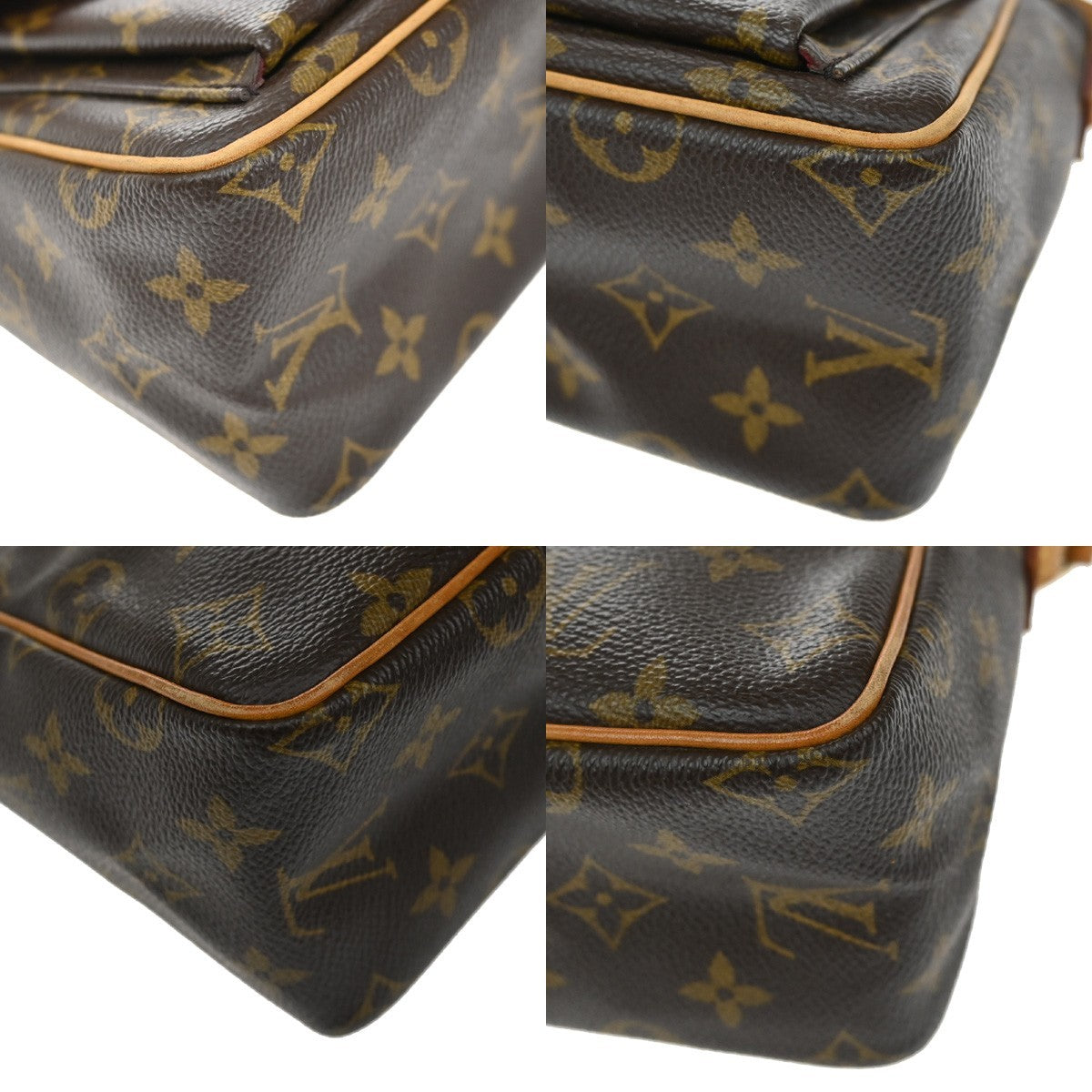 LOUIS VUITTON Viva Cite PM Shoulder Bag Monogram Leather Brown M51165 49MA011