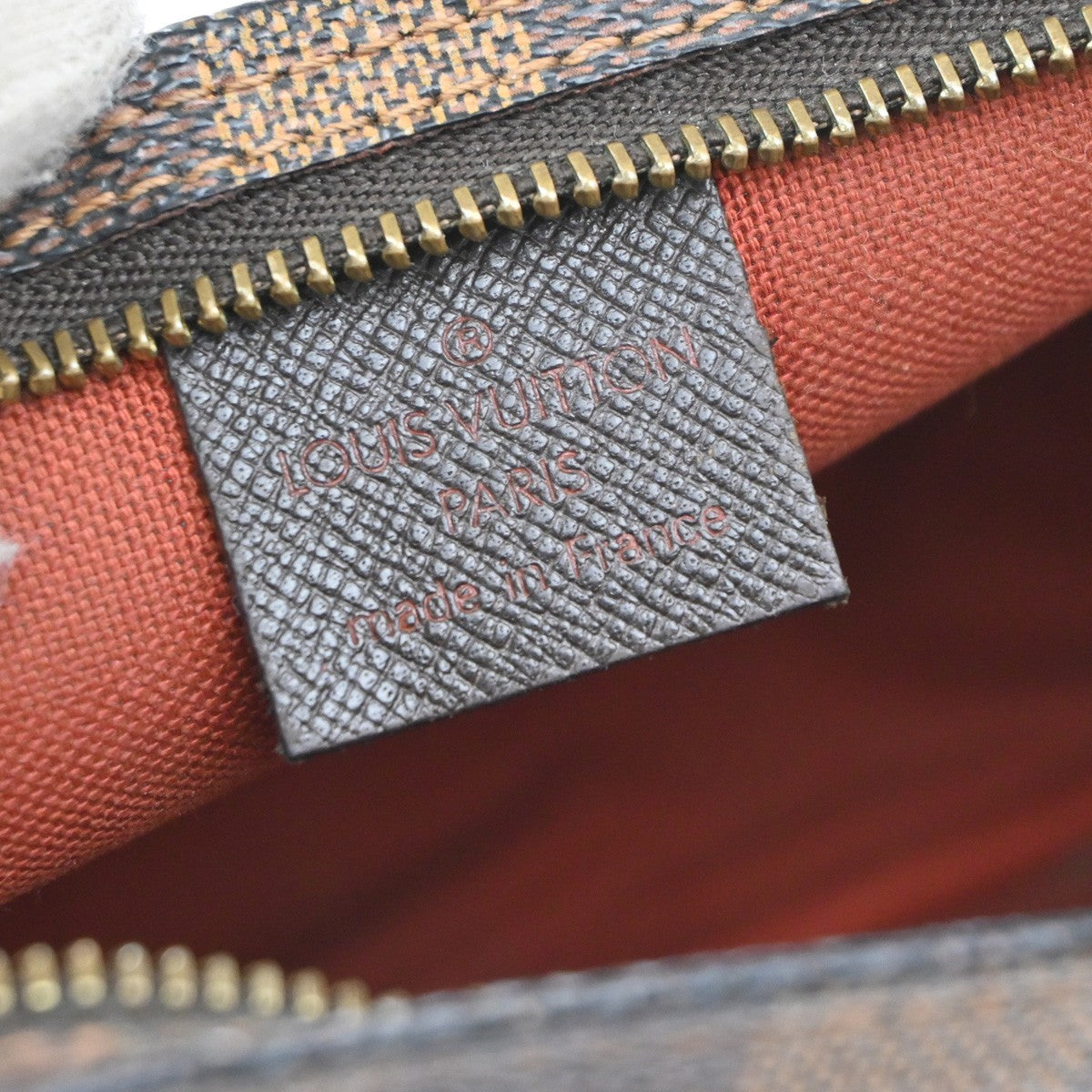 LOUIS VUITTON  Trousse Makeup Hand Bag Damier Ebene Leather Brown N51982 83SA070