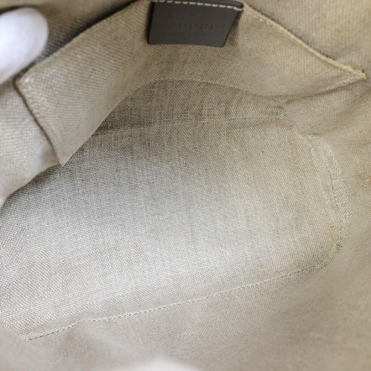GUCCI Logo Guccissima GG Pattern 2Way Shoulder Hand Bag Leather Gray 95FA738
