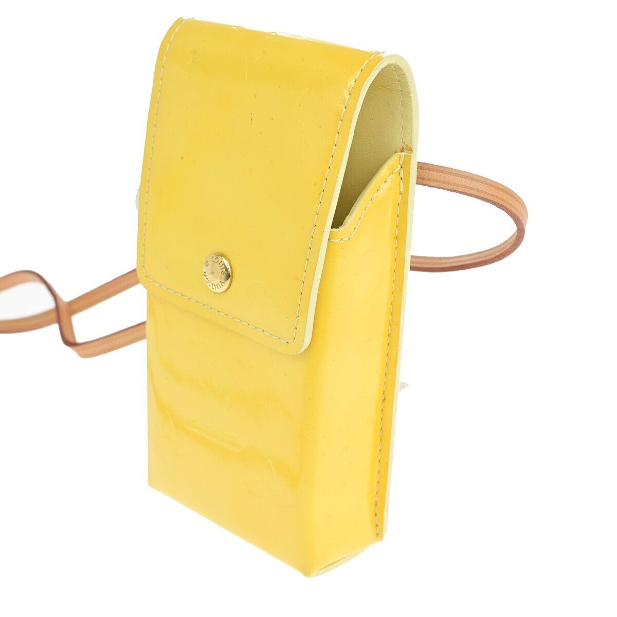 LOUIS VUITTON Walker Shoulder Bag Monogram Vernis Leather Yellow M91074 69SJ178