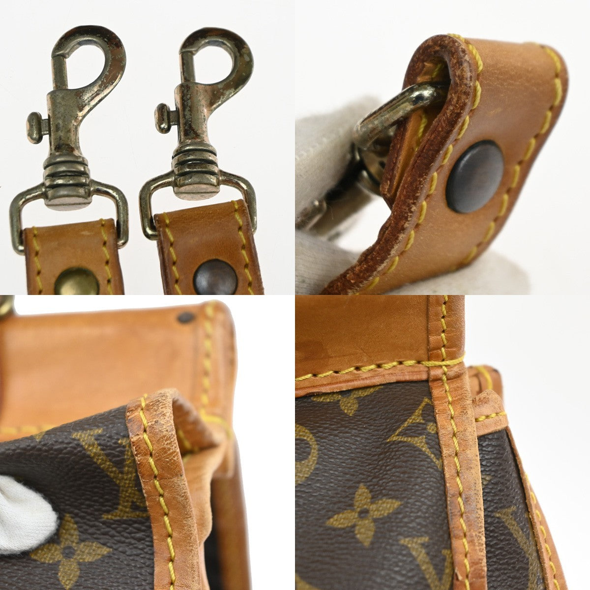 LOUIS VUITTON Sac Kleber 2way Hand Bag Monogram Leather Brown M58122 30MA642