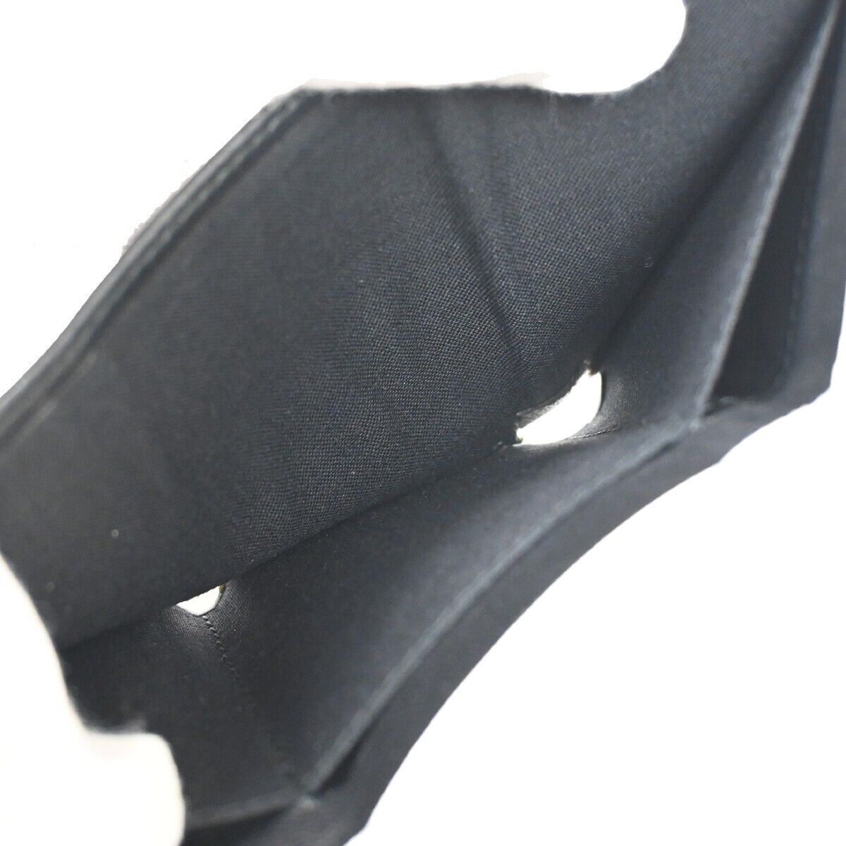 BALENCIAGA Logo Everyday Mini Trifold Wallet Purse Leather White Italy 30GA675