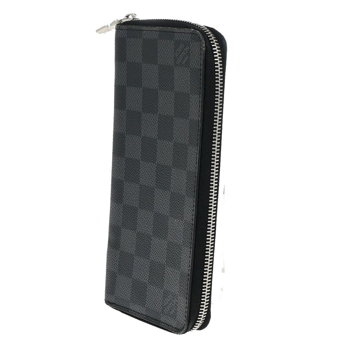 LOUIS VUITTON Long Zippy Wallet Vertical Damier Graphite Leather N63095 86KA436
