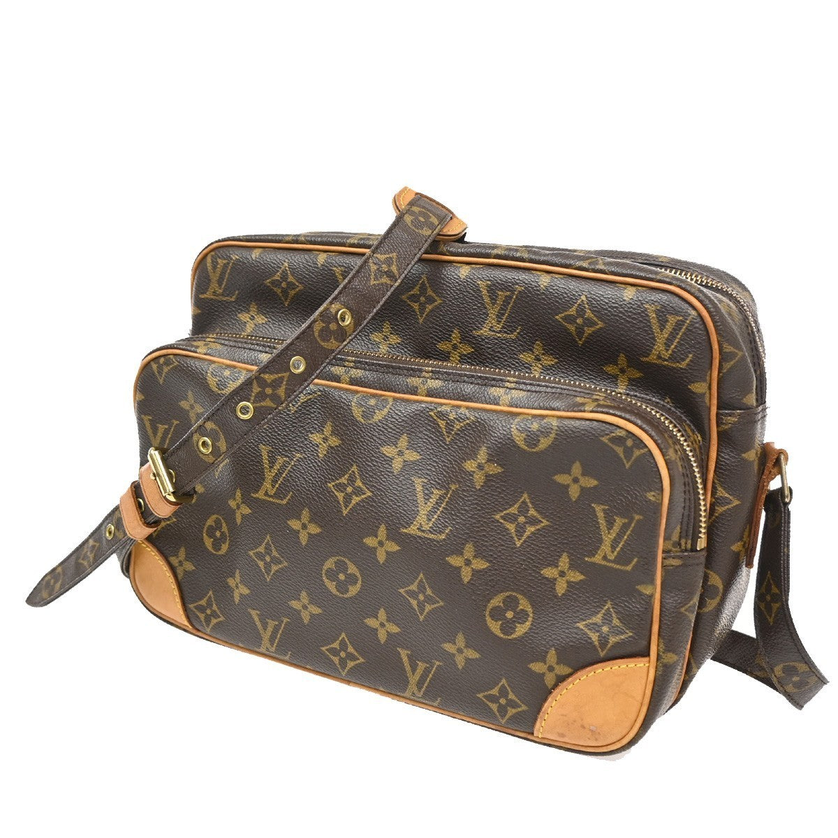 LOUIS VUITTON Nile Crossbody Shoulder Bag Monogram Leather Brown M45244 72CA561