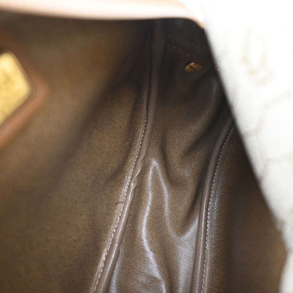 CHRISTIAN DIOR Logo Honeycomb Shoulder Bag PVC Leather BE BN GHW France 69MA651