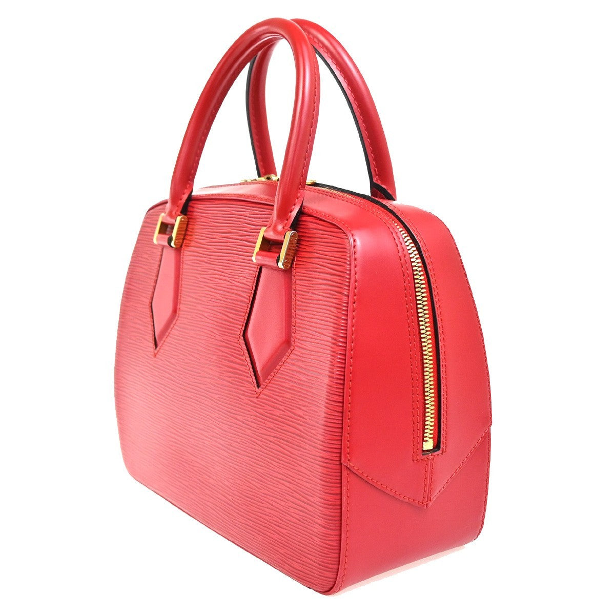 LOUIS VUITTON LV Sabron Logo Hand Bag Epi Leather Red France M52047 72RL901
