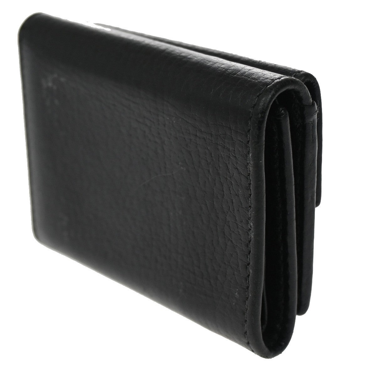 GUCCI GG Logo Marmont Trifold Mini Wallet Leather Black 523277 67MA033