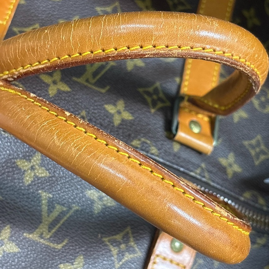 LOUIS VUITTON Keepall 55 Travel Hand Bag Monogram Leather Brown M41424 75TA618