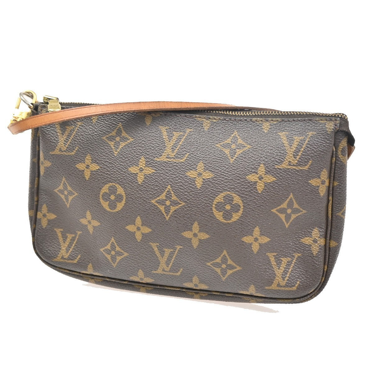 LOUIS VUITTON Pochette Accessoires Hand Bag Monogram Leather BN M51980 18CA666