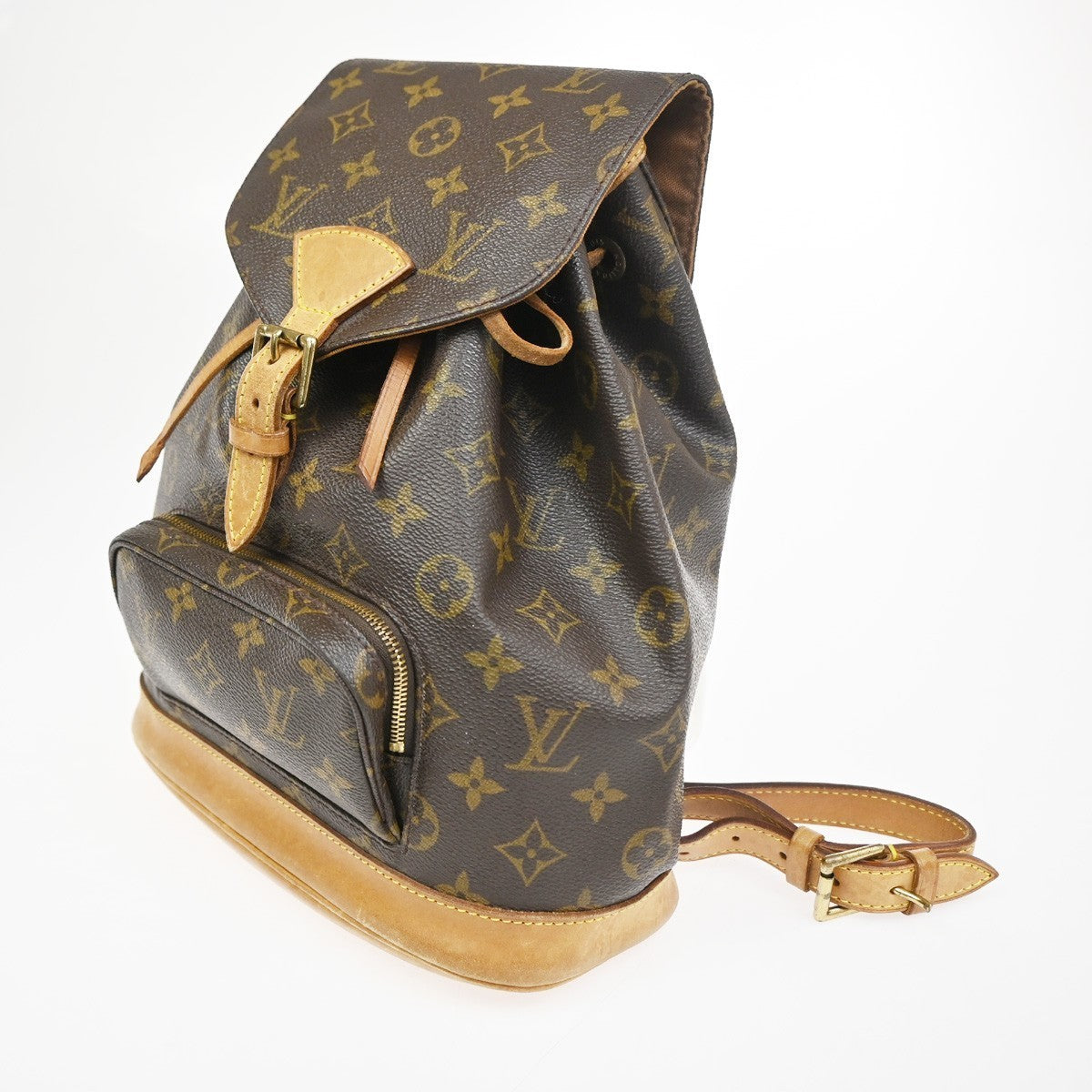 LOUIS VUITTON Montsouris MM Backpack Bag Monogram Leather Brown M51136 18KC526