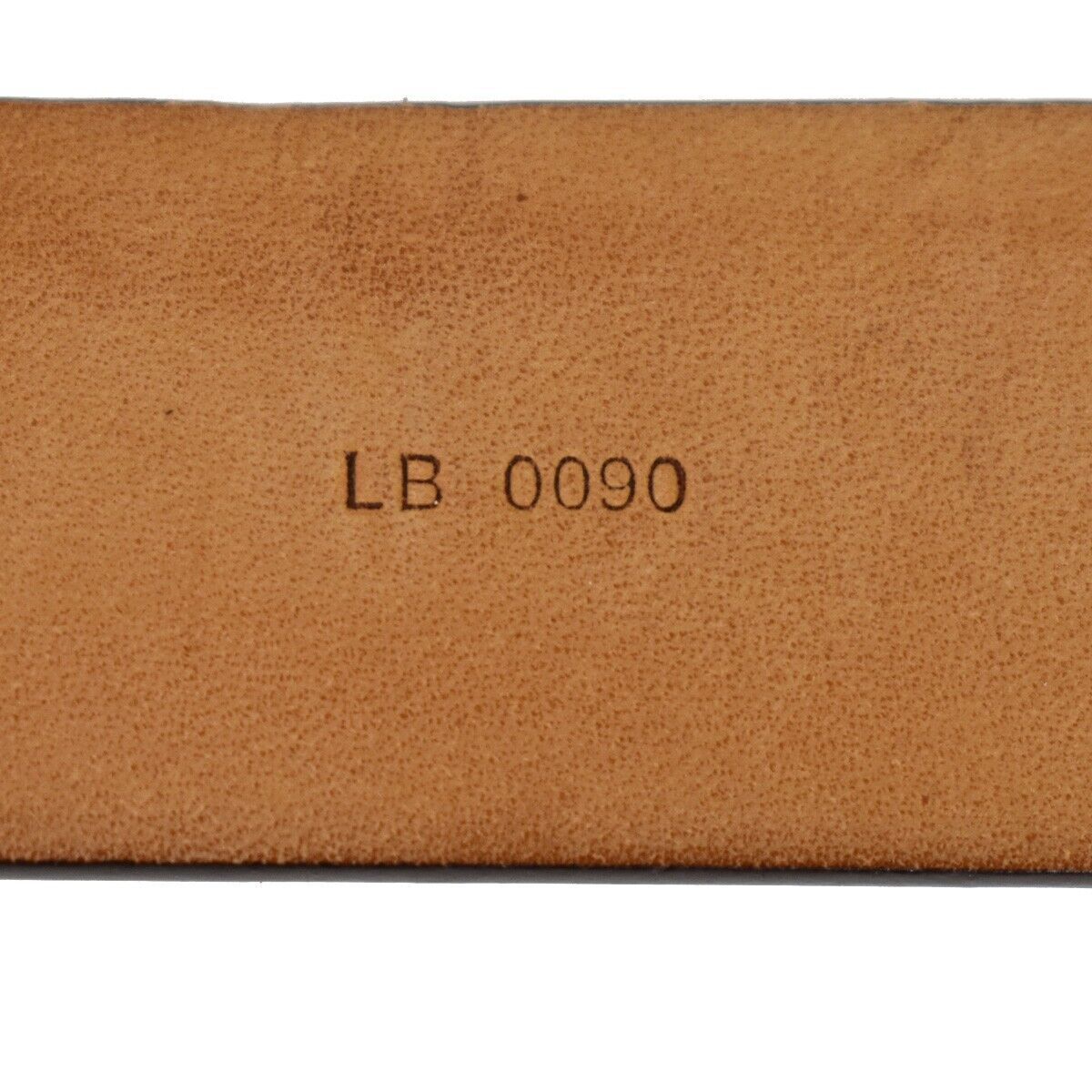 LOUIS VUITTON Ceinture Carre Belt Monogram Leather Brown Silver Spain 63YC264