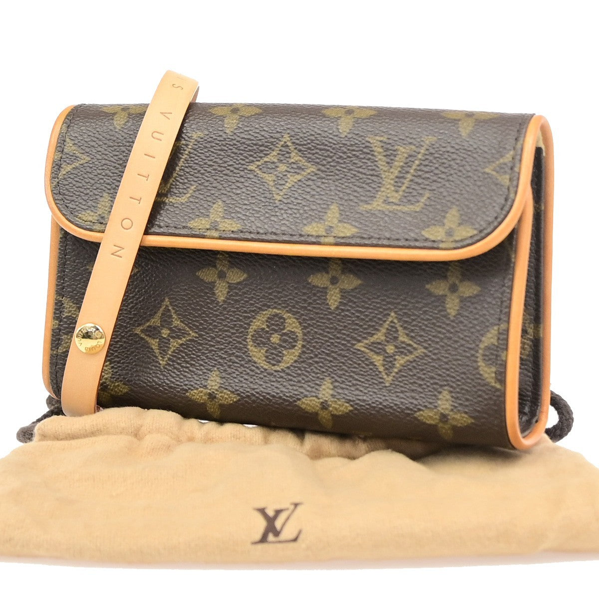 LOUIS VUITTON Pochette Florentine Bum Bag Monogram Leather Brown M51855 93KD131