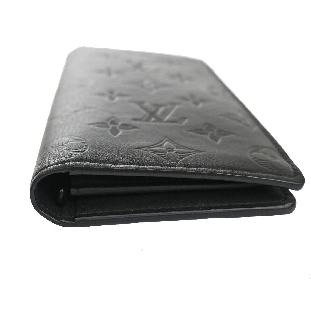 LOUIS VUITTON Brazza Long Bifold Wallet Monogram Shadow Black M62900 76RH587